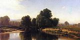 Alfred Thompson Bricher Canvas Paintings - Cattle by the River